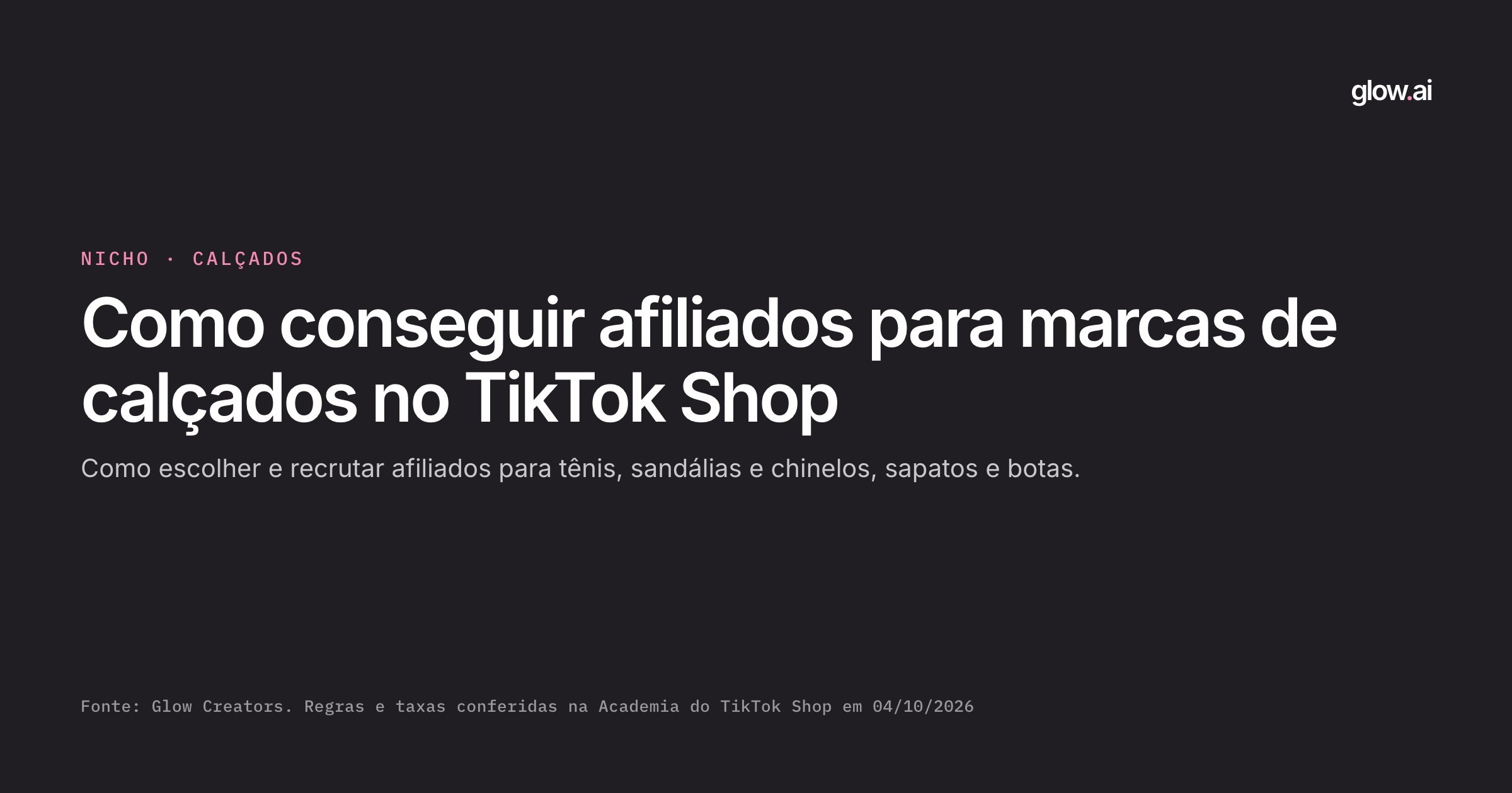 Capa: Afiliados para marcas de calçados no TikTok Shop