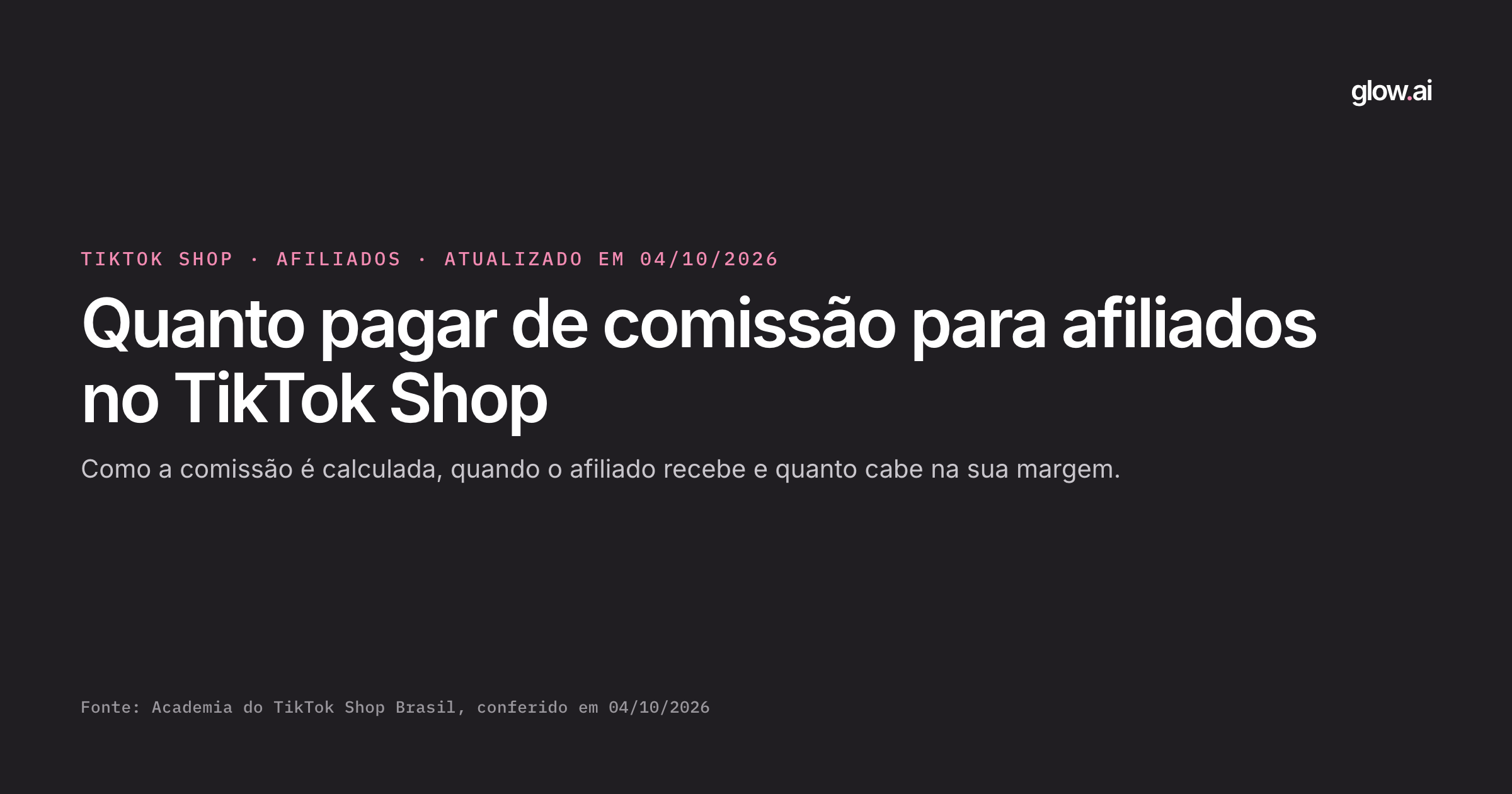 Capa: Quanto pagar de comissão para afiliados no TikTok Shop