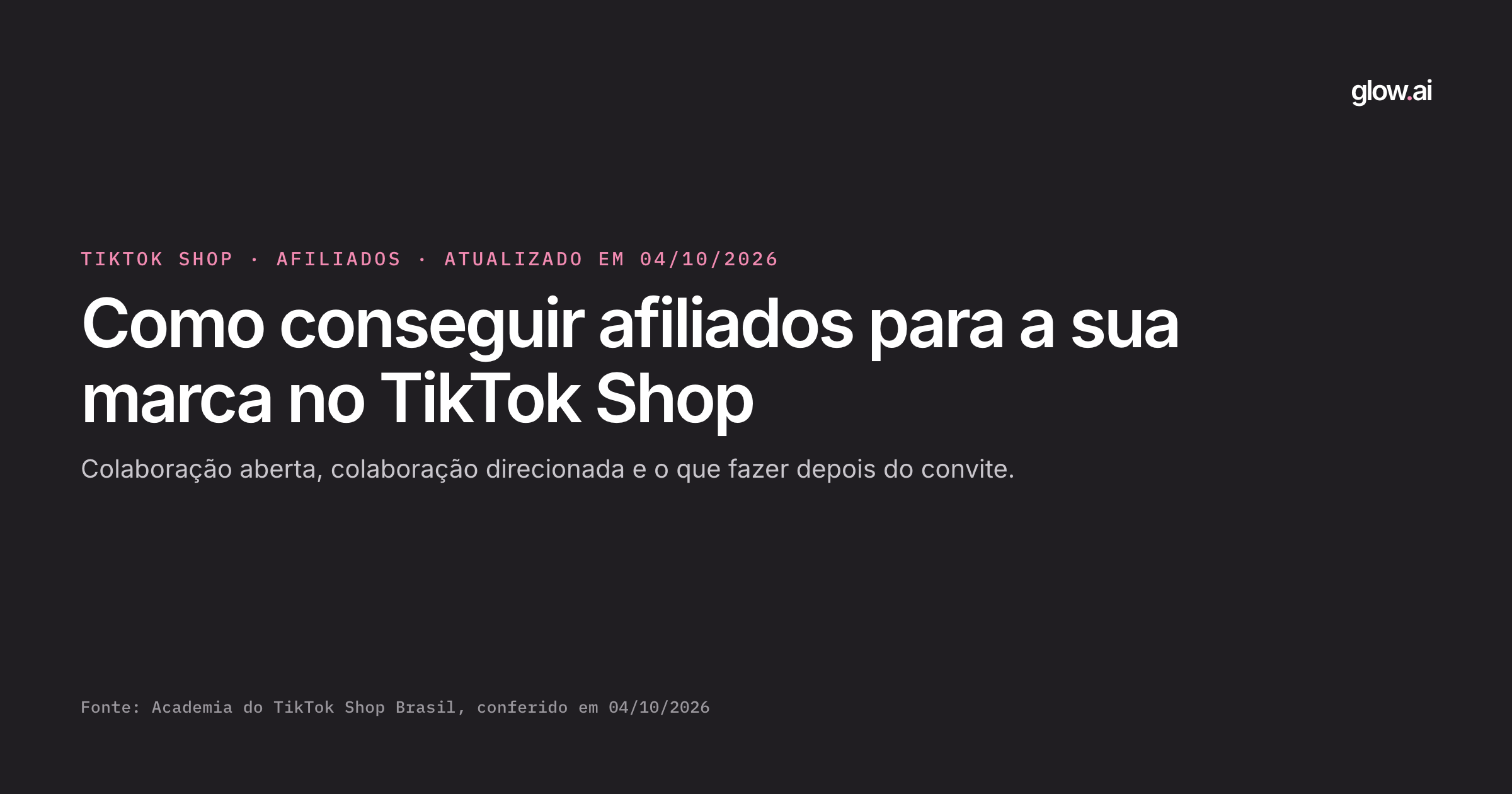 Capa: Como conseguir afiliados para a sua marca no TikTok Shop