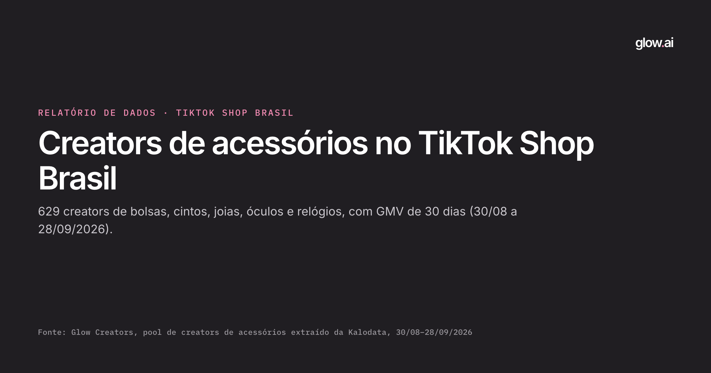 Capa: Creators de acessórios no TikTok Shop Brasil: dados de 2026