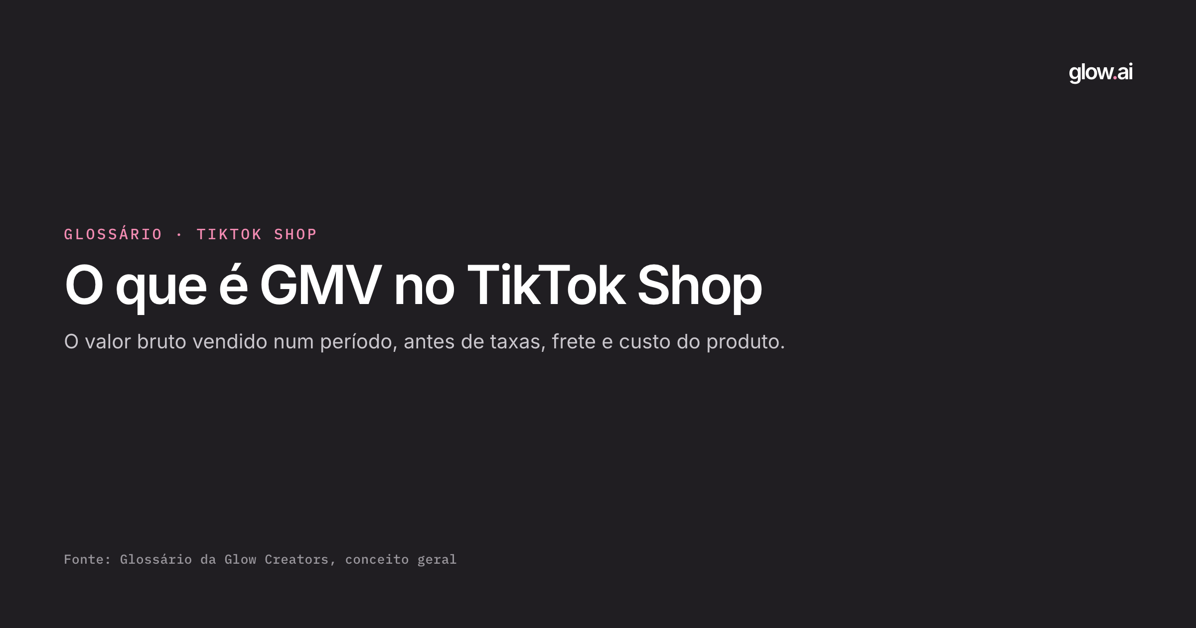 Capa: O que é GMV no TikTok Shop