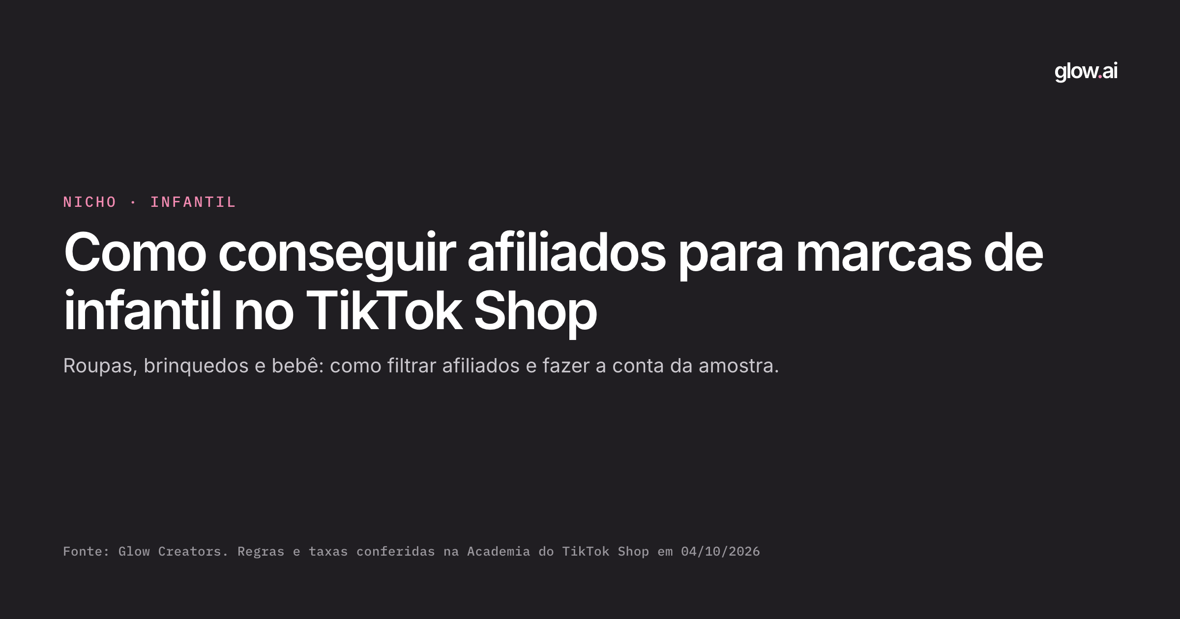 Capa: Afiliados para marcas de infantil no TikTok Shop