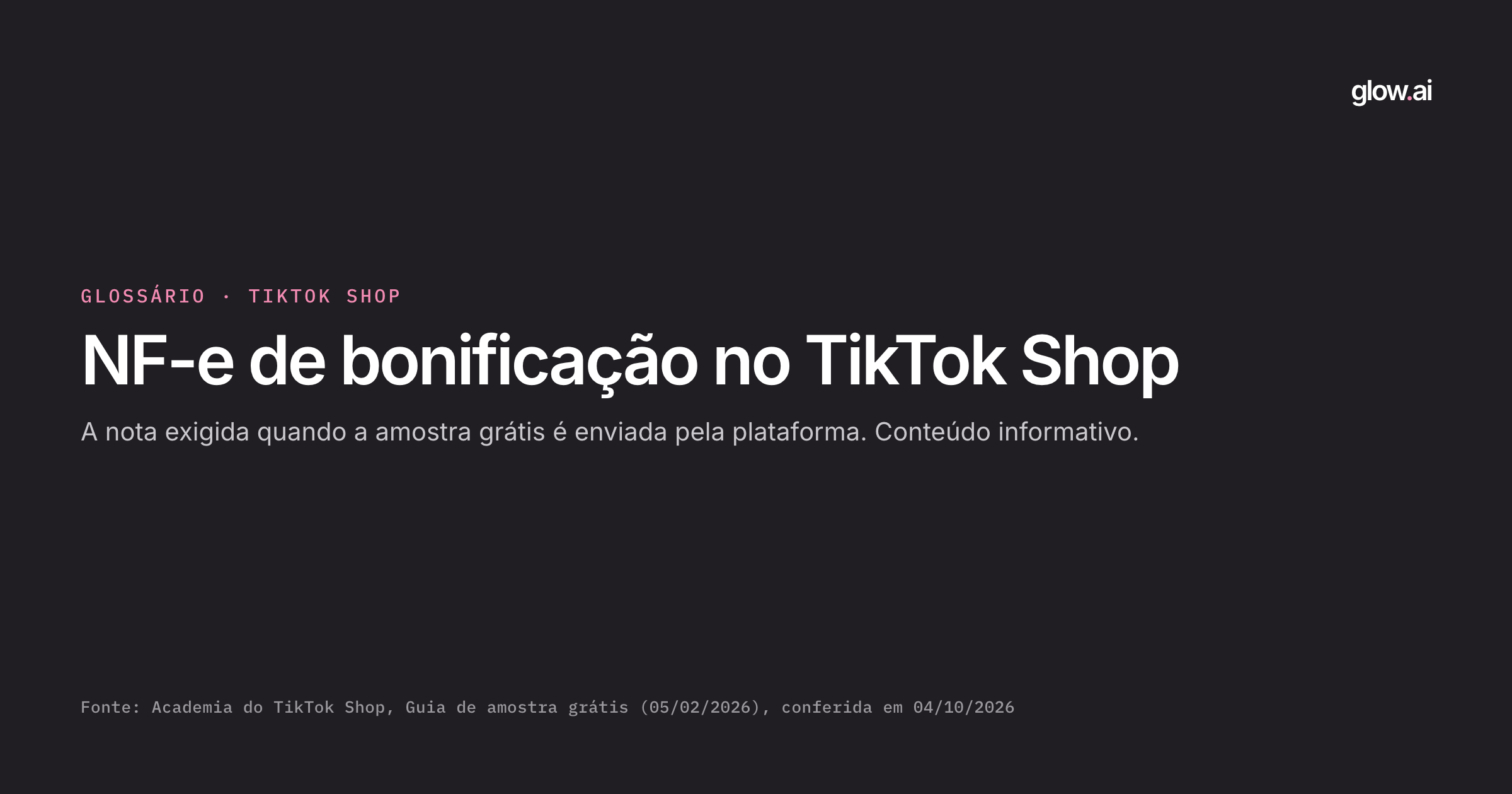 Capa: O que é NF-e de bonificação no TikTok Shop